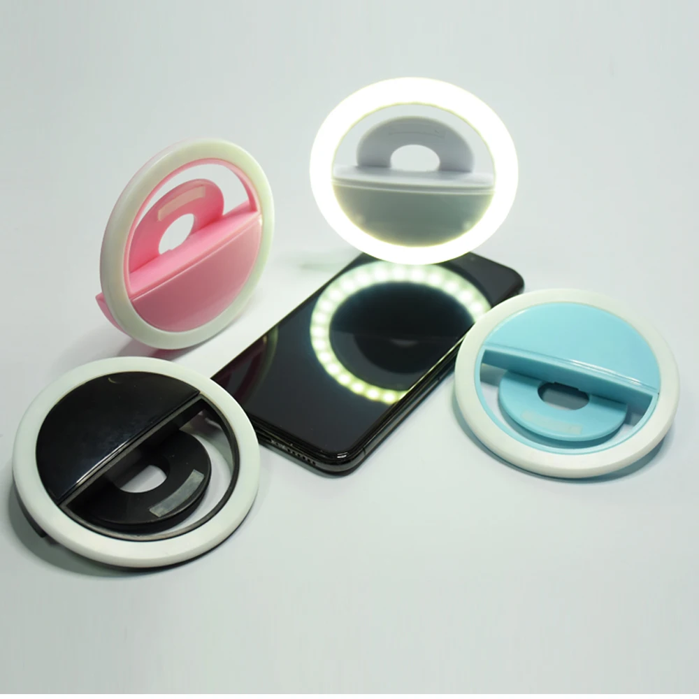 2020 Newest Best Camera Mobile Phone Aros De Luz Led Par Fot Selfi Battery 3-Level Brightness Makeup Led Selfie Ring Light