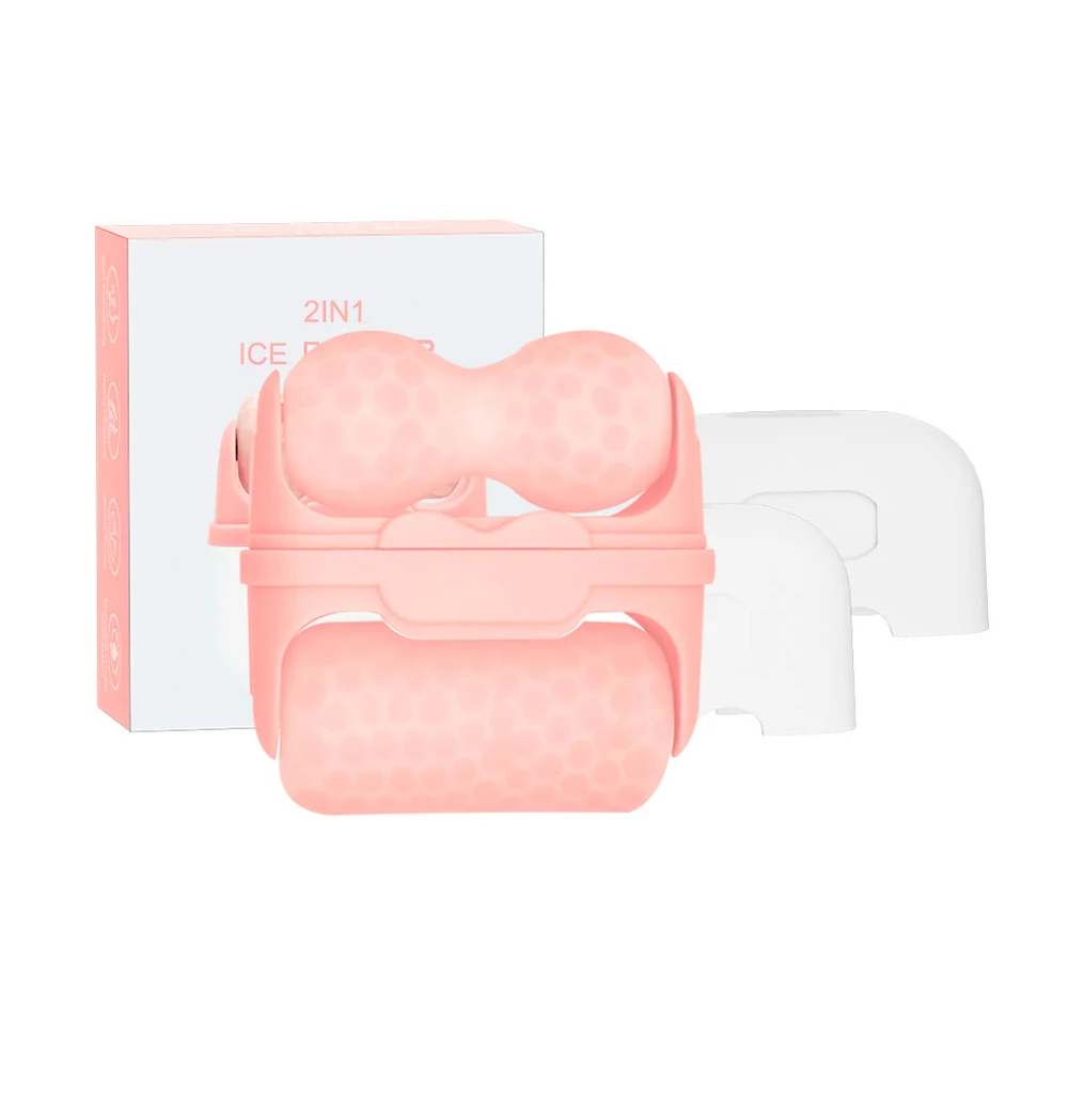 Wholesale Price Pain Relief Face And Body Massage Skin Cooling Silicone 2 In 1 Ice Roller For Home Beauty Salon Use