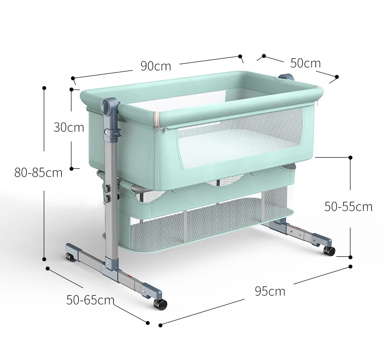 Высококачественная двухслойная детская кроватка LSW, прикроватная кровать для новорожденных, складная сборка, регулируемые детские кроватки