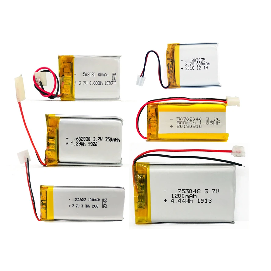Custom 3.7v 7.4v 11.1v 12v Rechargeable Li Ion Pouch Cell Batteries 2000mah 3000mah 5000mah  Lithium Polymer Battery