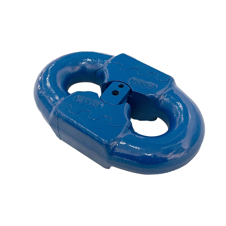 Steel Forged Connecting Ring Serrated Circular Chain Mining Flat serrated link DIN 22258-1 Flat sawtooth mining link
