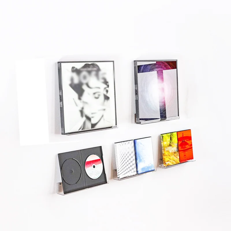 Acrylic Vinyl Record Wall Mount Album Record Acrylic Rack Floating Lucite Vinyl Display