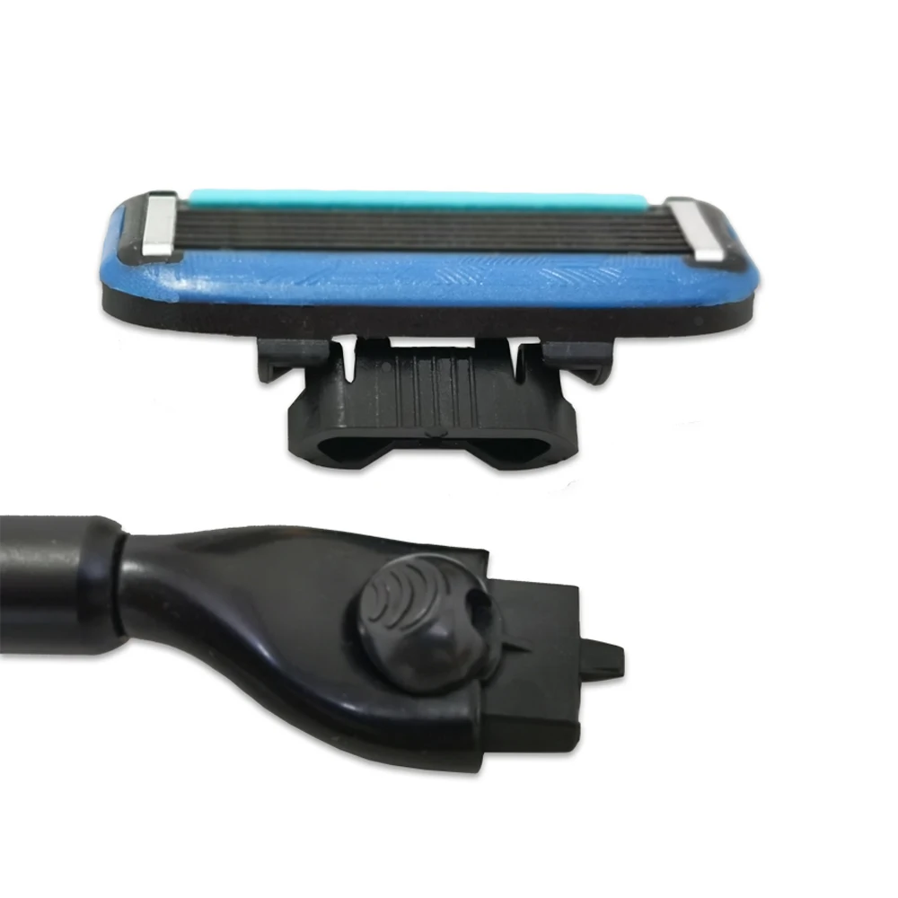 Spolo Metal Handle Manual System Razor With 6 Layers Blade Pivoting Shaving Head For Men Beard Care