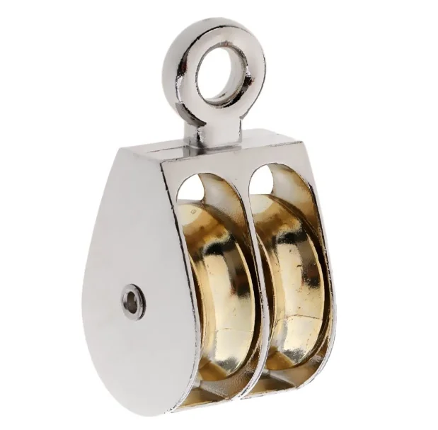 Zinc Alloy Diecasting pulley Double rope Wheel Swivel & fixed sheave Pulley