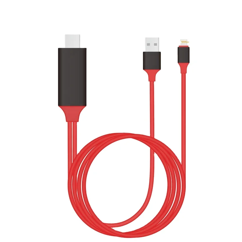 
Xput For Lightning iPhone HDMI Cable 8Pin HDTV Cable With USB 2.0 For iPhone 