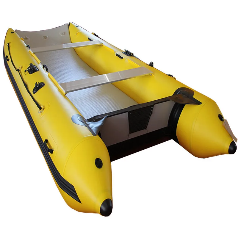 11feet small PVC catamaran boat fast boat for fishing Yellow