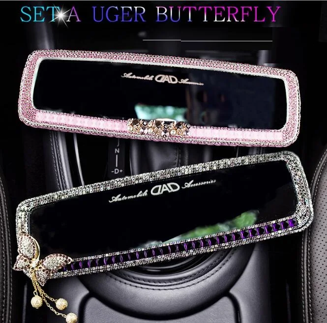 
Decorative bling crystal diamond auto rearview mirror 
