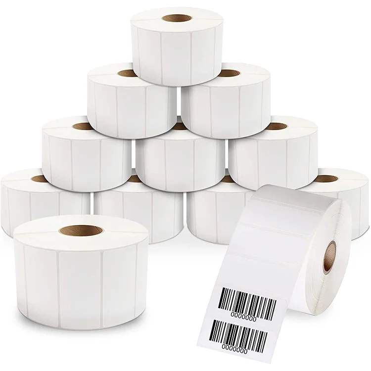Self Adhesive Waterproof 40x30mm Paper Barcode Sticker Vinyl Labels Roll Direct Thermal Labels 60 x 40 60 x 30 mm