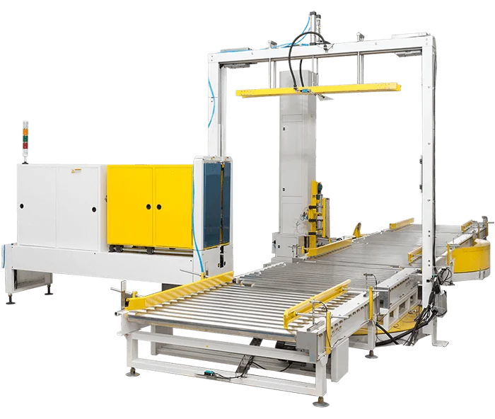 High-quality Stretch Film Fully Automatic Pallet Wrapper/ Wrapping Machine With Roller Conveyor