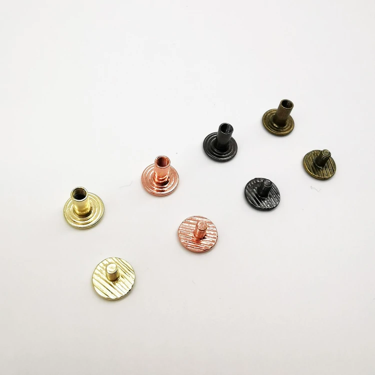 Customs Hollow Rivets Screw Fastener Double Cap Rivet Office School Binder Metal Tubular Rivets Hand Tools Round Head