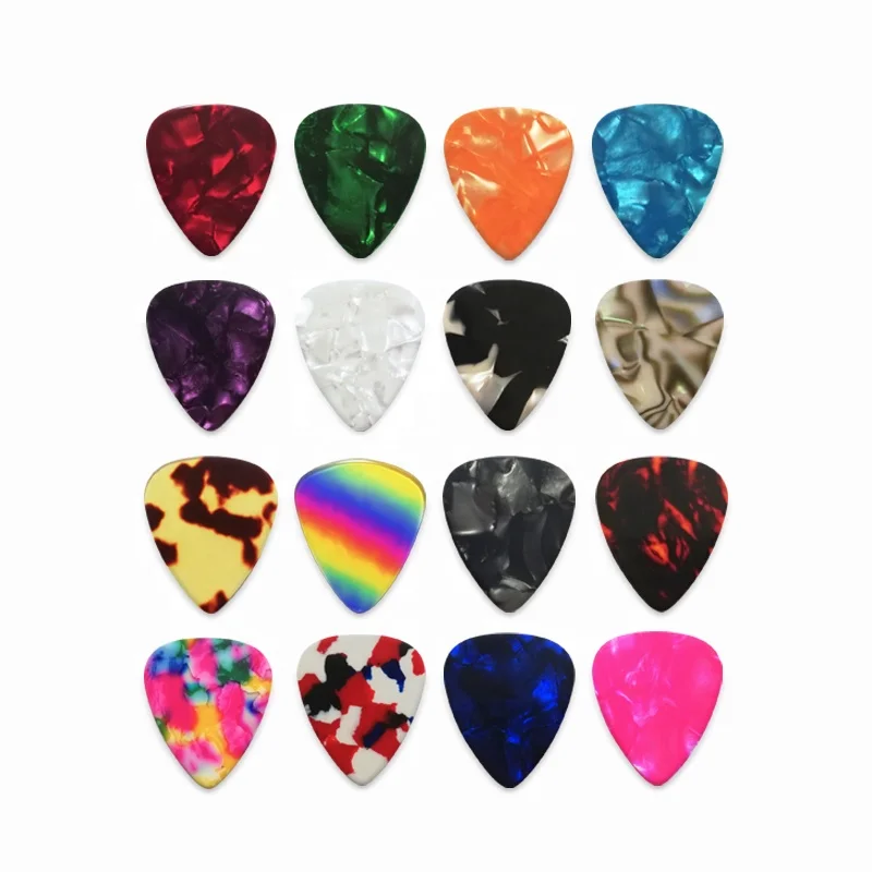 Cheerhas Colorful Pearl Celluloid custom Printing Any Logo Guitar Picks