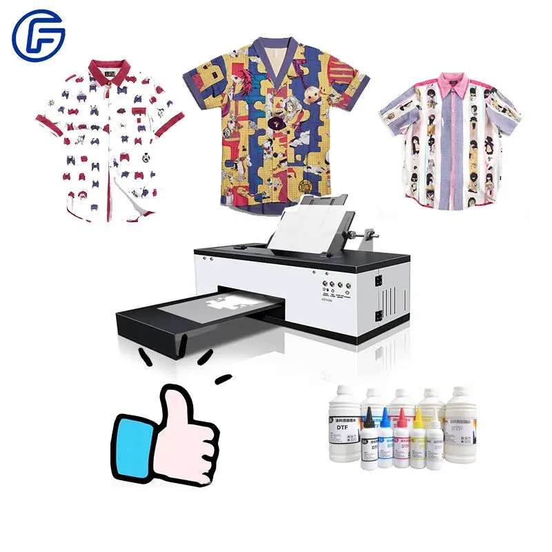 A3 30cm Digital Inkjet Printer Single Printhead Eps R1390 L1800 DTF Printer for T-shirts Hats Shoes Logo Printing
