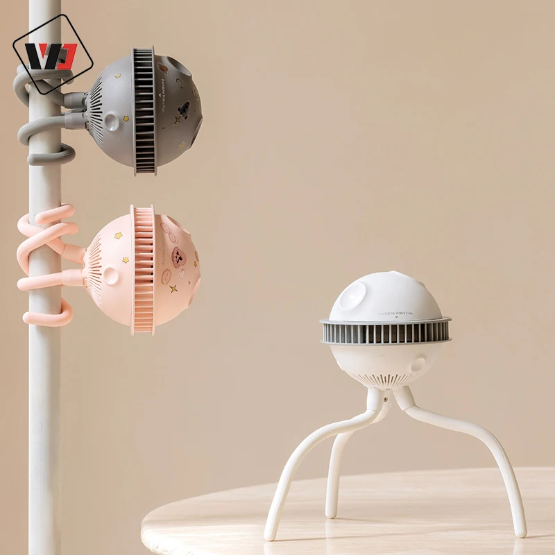 Creativity design automatic shaking of head fan baby stroller super power battery operated baby stroller fan