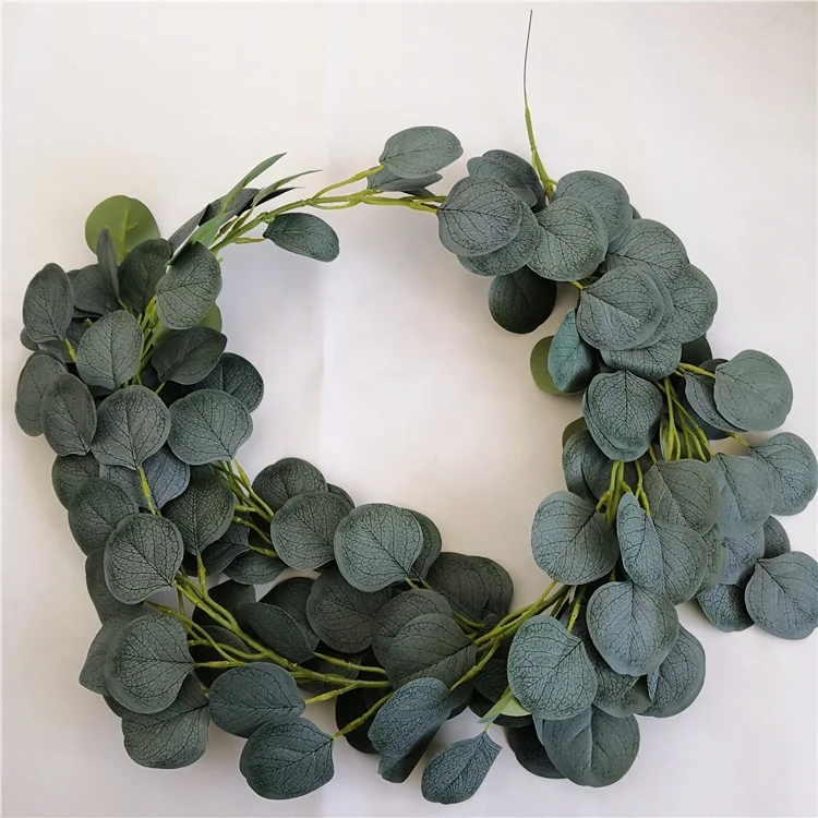 Artificial Leaves Wreath Eucalyptus Greenery Garlands for Wedding Decor