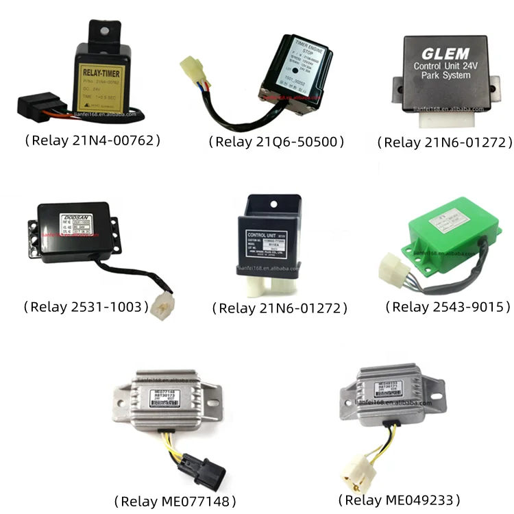 543-00106 54300106 2537-9008 DX225LC DH220-5 220LC-V Controller Wiper  Time Relay  For  Engine Parts