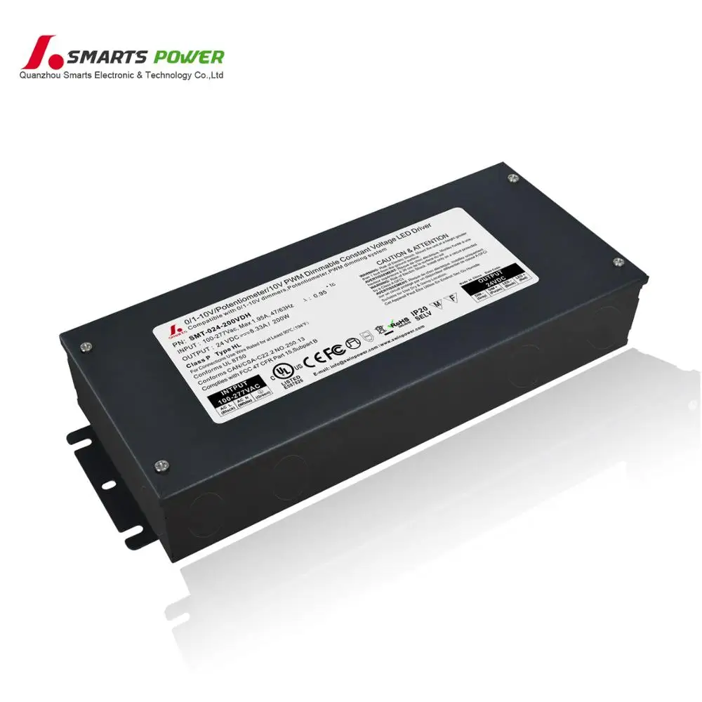 Светодиодная лента 277v до 24v 200w источник питания triac dimmable