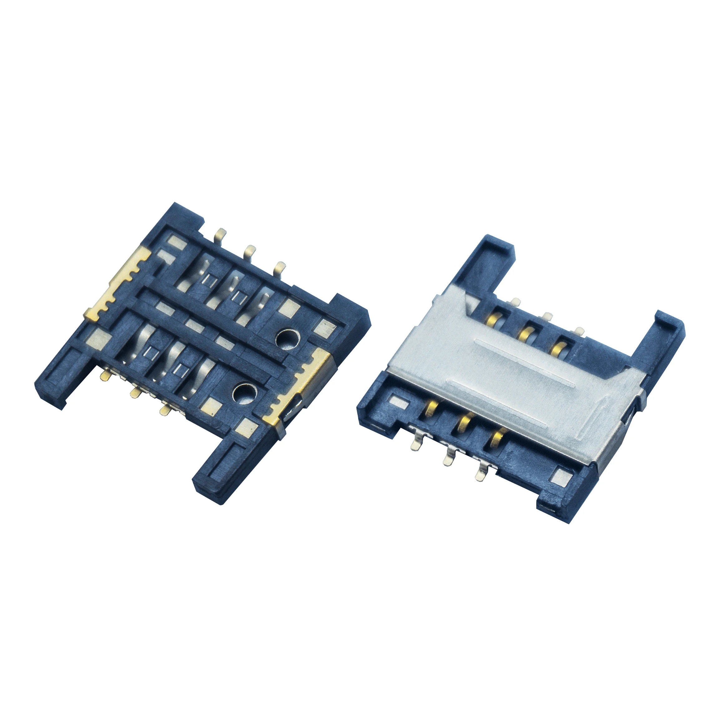 Hot sale 6pin 1.8h/2.2h Smt push pull type SIM connector card Slot Holder