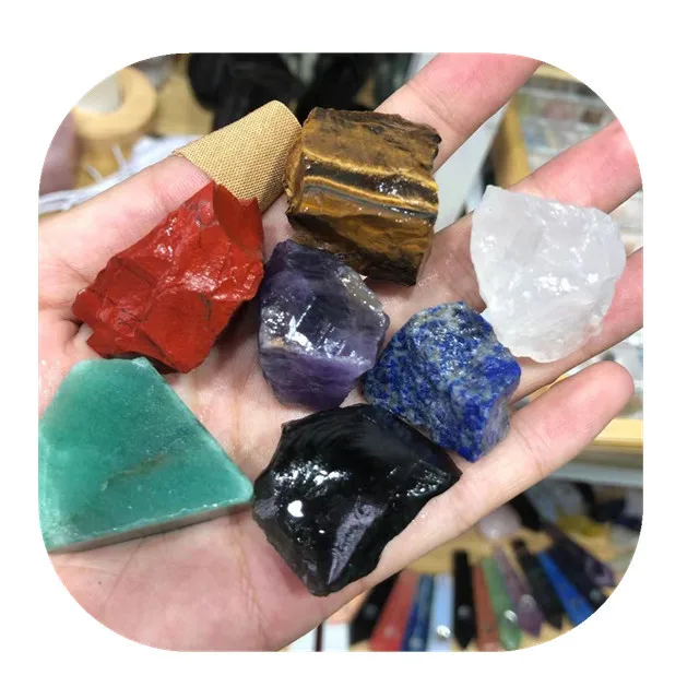 New arrivals spiritual crystals rough healing stones natural colorful mixed quartz 7 chakra raw gemstone for Yoga meditation (1600322409282)