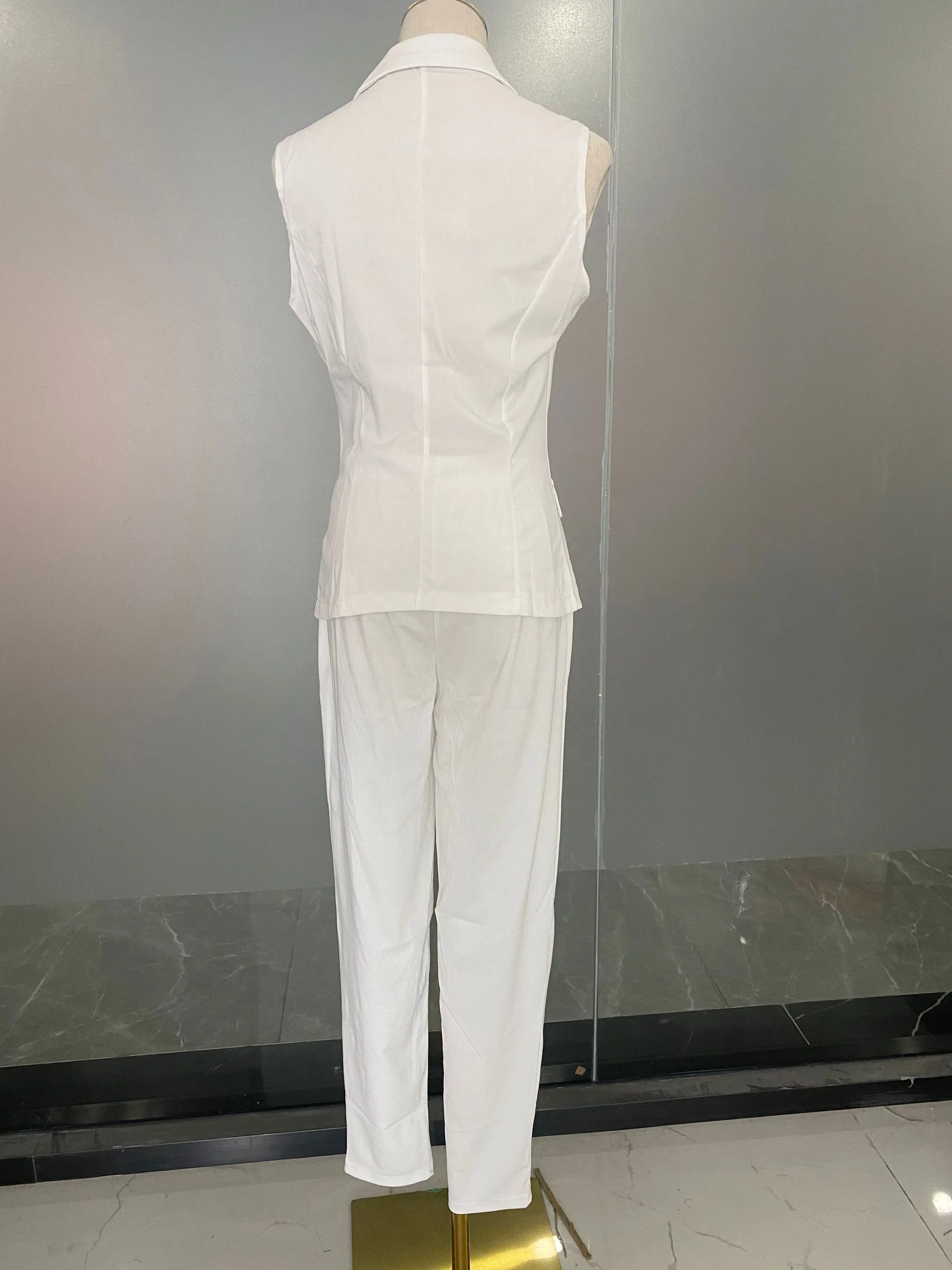 Женский офисный костюм из двух предметов, жилет и брюки в европейском и американском стиле