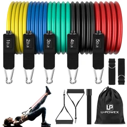 Fitness training latex home gym resistance tube band exercise set