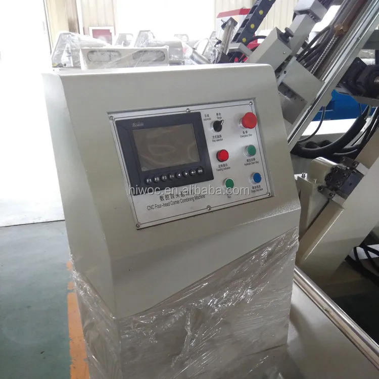 CNC 4 head vertical aluminum corner crimping machine for corner punching combination of aluminum window door