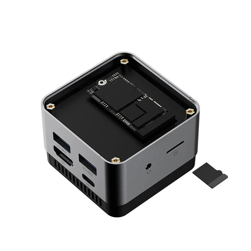 Mini PC J4125 Quad Core Mini PC Mini Office Home Pocket Portable 8+128G Supports Win10 super strong Expansion ability