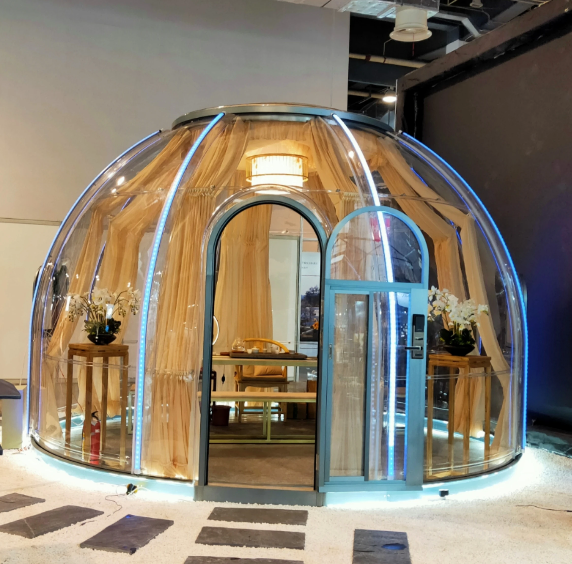 3m/4m/5m Dome Tents Glamping Garden Dome House Aluminum alloy frame Tent For Sale