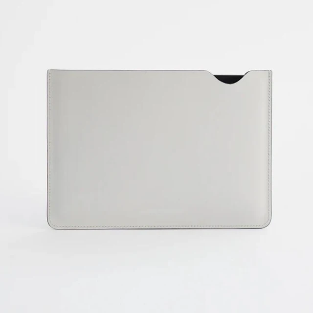 Classic simple designer laptop case custom logo smooth leather slim durable laptop sleeves for iPad mini iPad pro