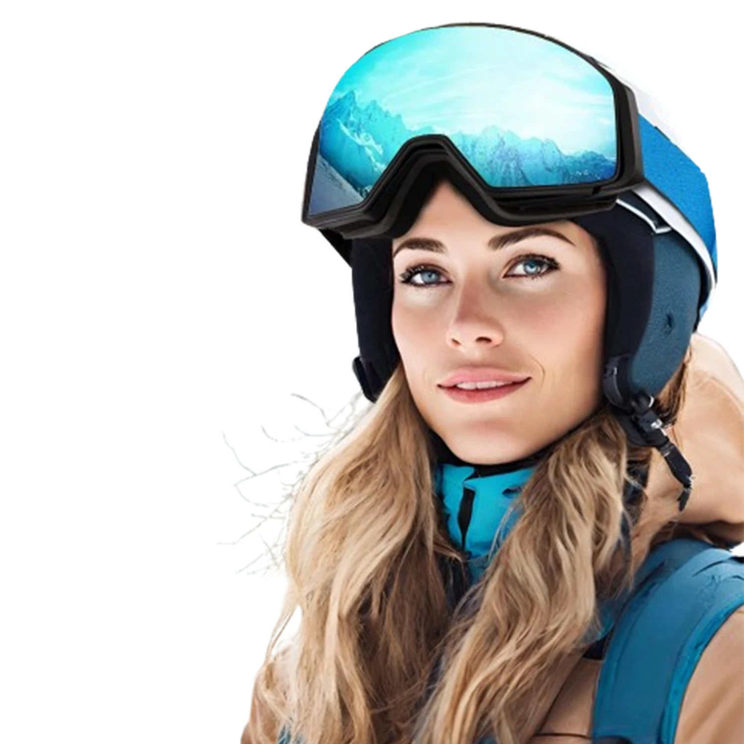 2024 Sports Glasses Two-layer Lens Adjustable Straps Anti Fog Skiing Goggles UV400 Snowboard Polarized Snow Goggle