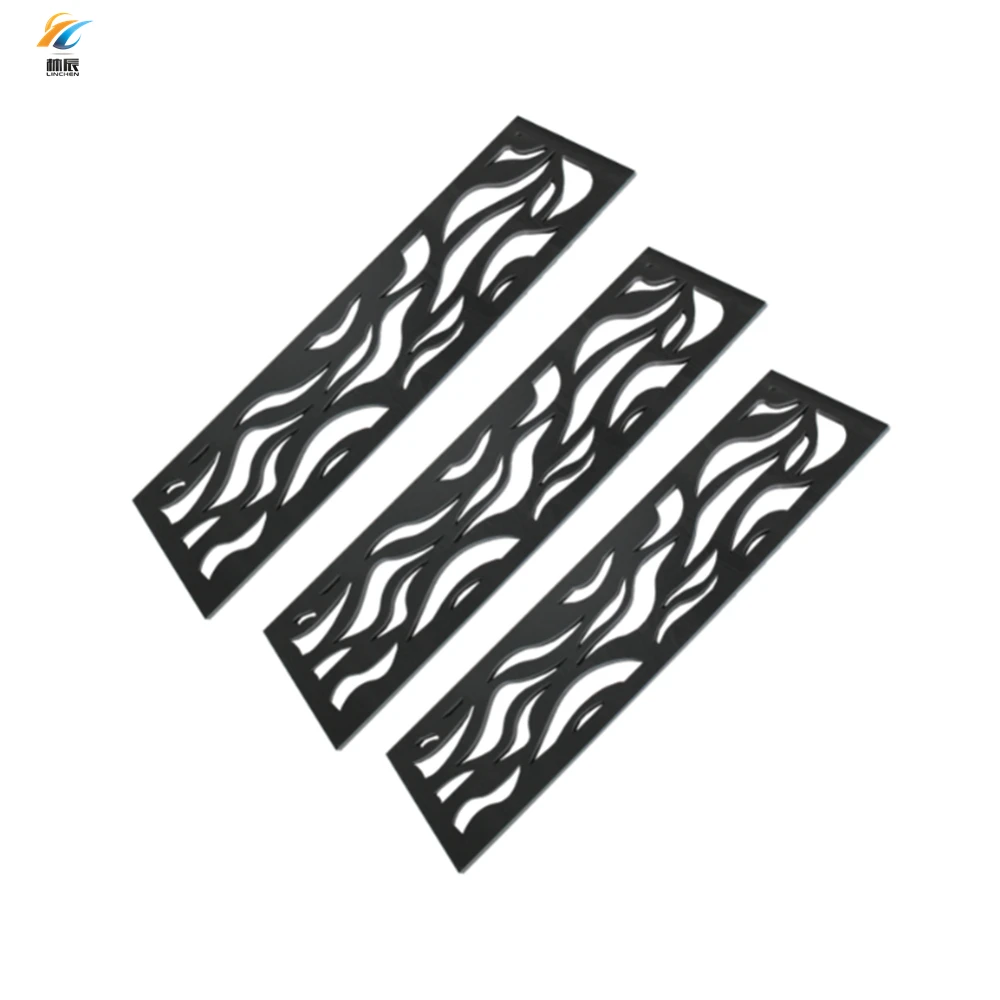 Room partition wall screen wpc pvc decorative grille panel for interior