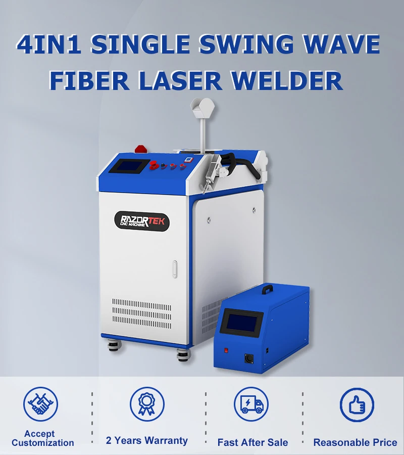 1.5kw 2kw 3000w 4in 1 fiber laser welding machine cleaner for different thickness sheet metal copper alloy