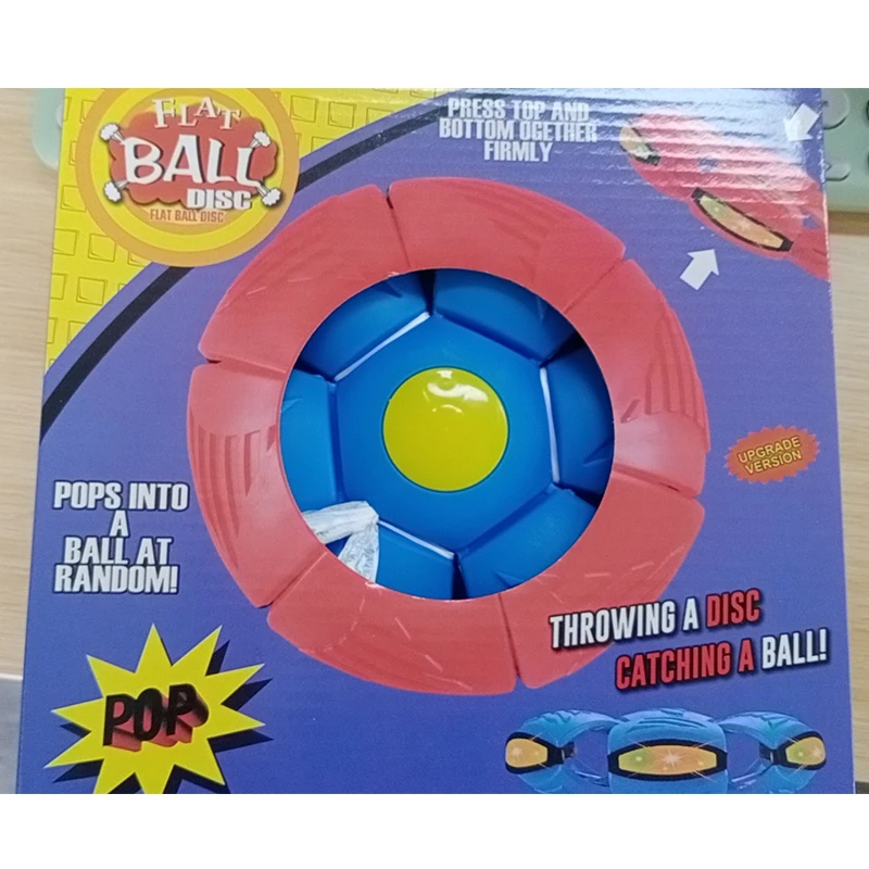 UFO Creative Fly Saucer Magic Ball Portable Glowing Flying Toy Flat Rubber Sports Toy Decompression Flying Disc Toy