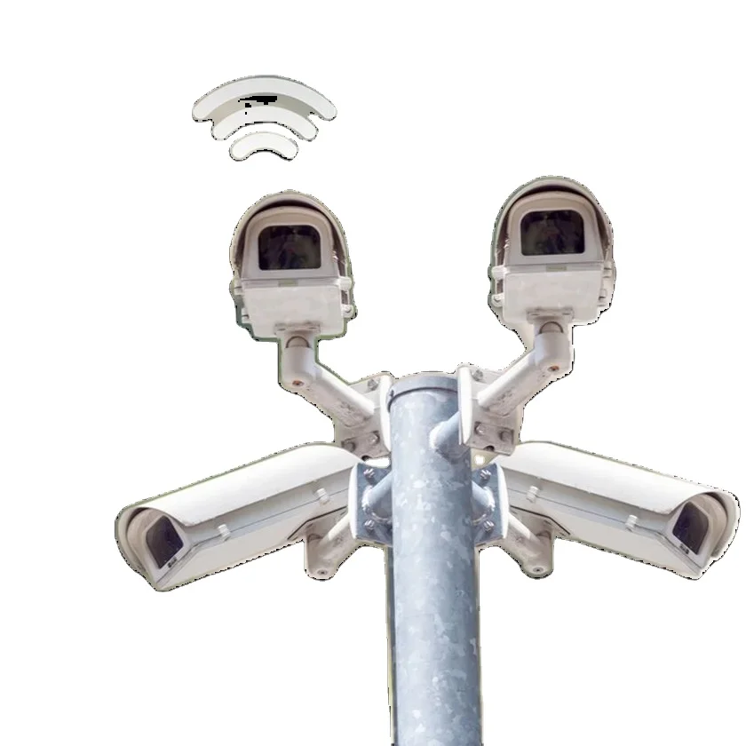 China factory waterproof steel motorized telescopic camera pole for outdoor road