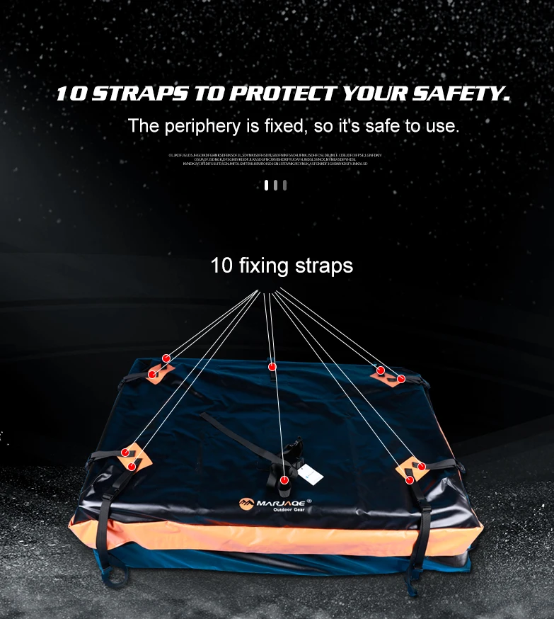 Universal Custom Luggage Trunk Storage Car Roof Carrier Bag 450L Capacity Waterproof Car Roof Bag