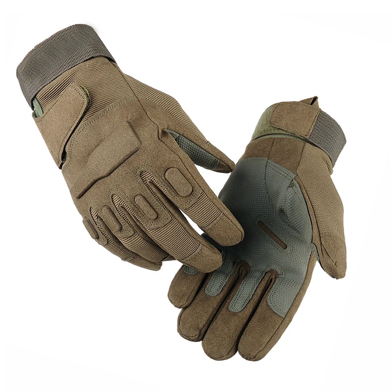 Мужские черные износостойкие Нескользящие перчатки на все пальцы для занятий спортом на открытом воздухе Тактические перчатки для альпинизма и восхождения