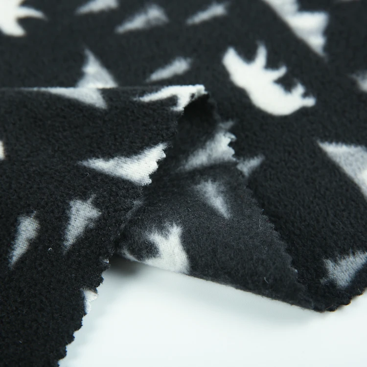 cheap price customized design printing 100 polyester weft knit FDY yarn knitted printed polar fleece fabric for clothes