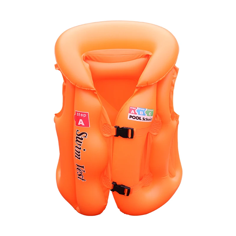 2021 Kids Inflatable Swim Vest Life Jackets For 44 Ib Children Head Protection Buoyancy Life Vest Floating Suit