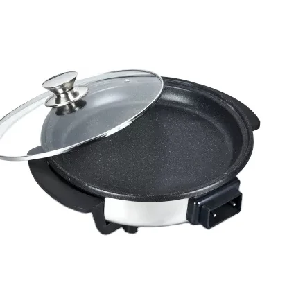 28CM Multi-function Electric Pizza Pan Household Indoor Disc Large Capacity Electric Cooking Fry Pan