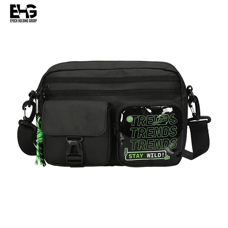 Custom Nylon Sling Unisex Teens Small Sport Men Pouch Shoulder Side Bags high quality shoulder bag men