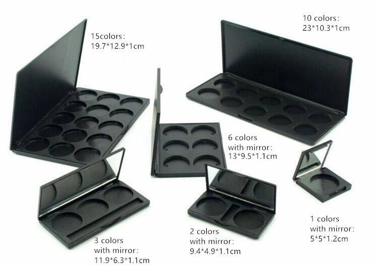 DIY eyeshadow palette custom acrylic empty magnetic eyeshadow palette  packaging 10 holes empty eyeshadow palette case