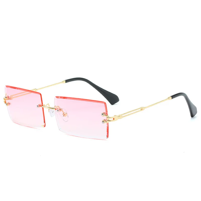 Sunway Eyewear Hot Selling Street Beat Sunglasses Women Fashion Rectangle Rimless Square Sun Glasses for Ladies