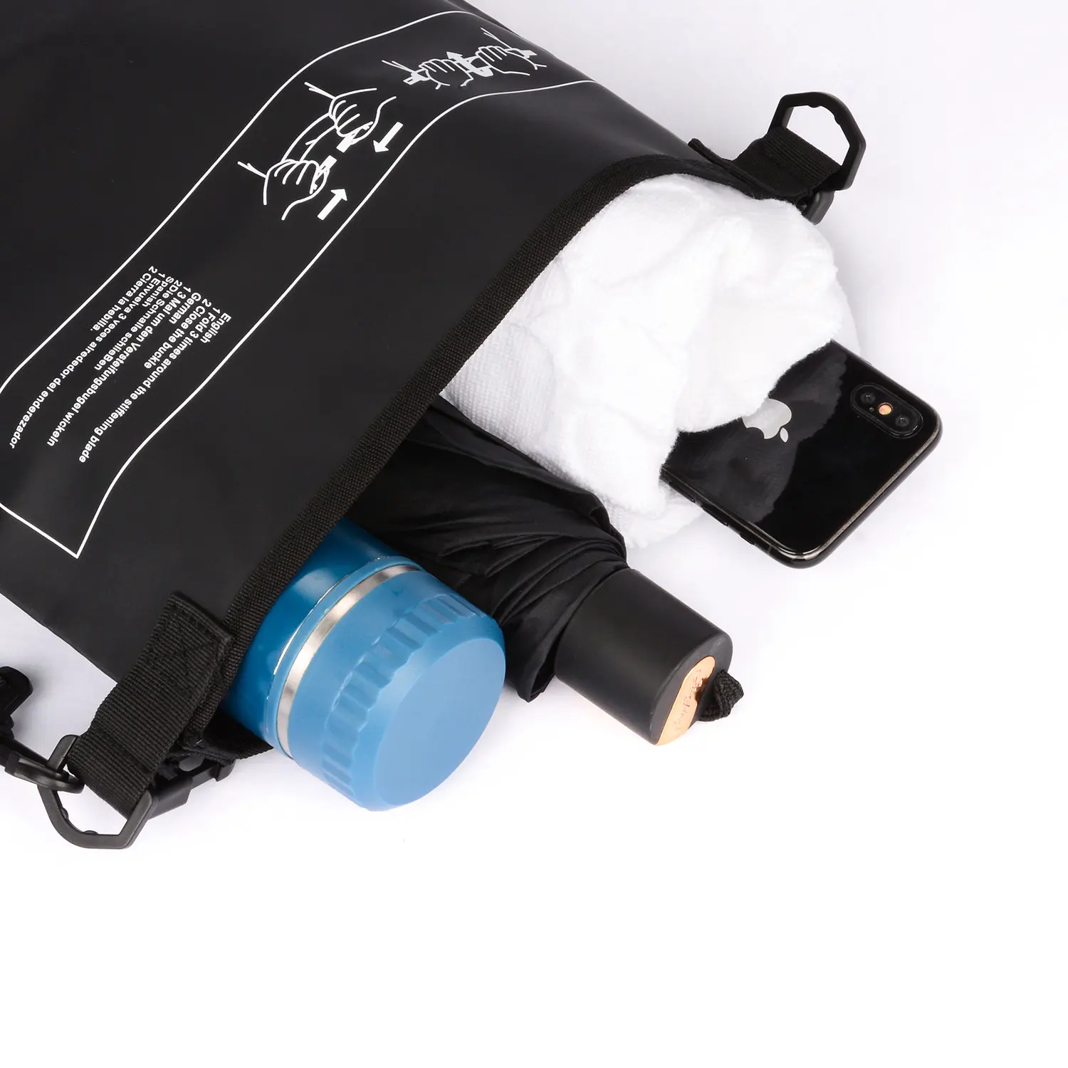 
Custom Logo Dry Bag Fashion Container Waterproof Dual Strap Roll Top Floating Backpack 