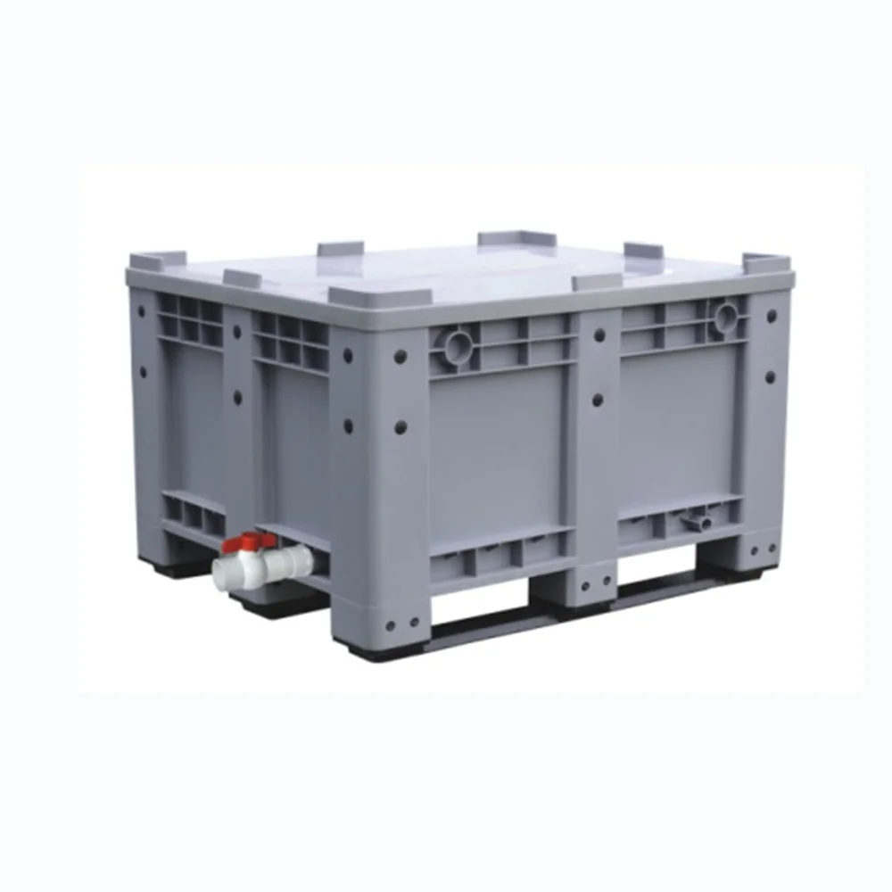 610L Plastic Stackable Large Cooler Box Fish Insulated Pallet Container Tubs for sea food transport