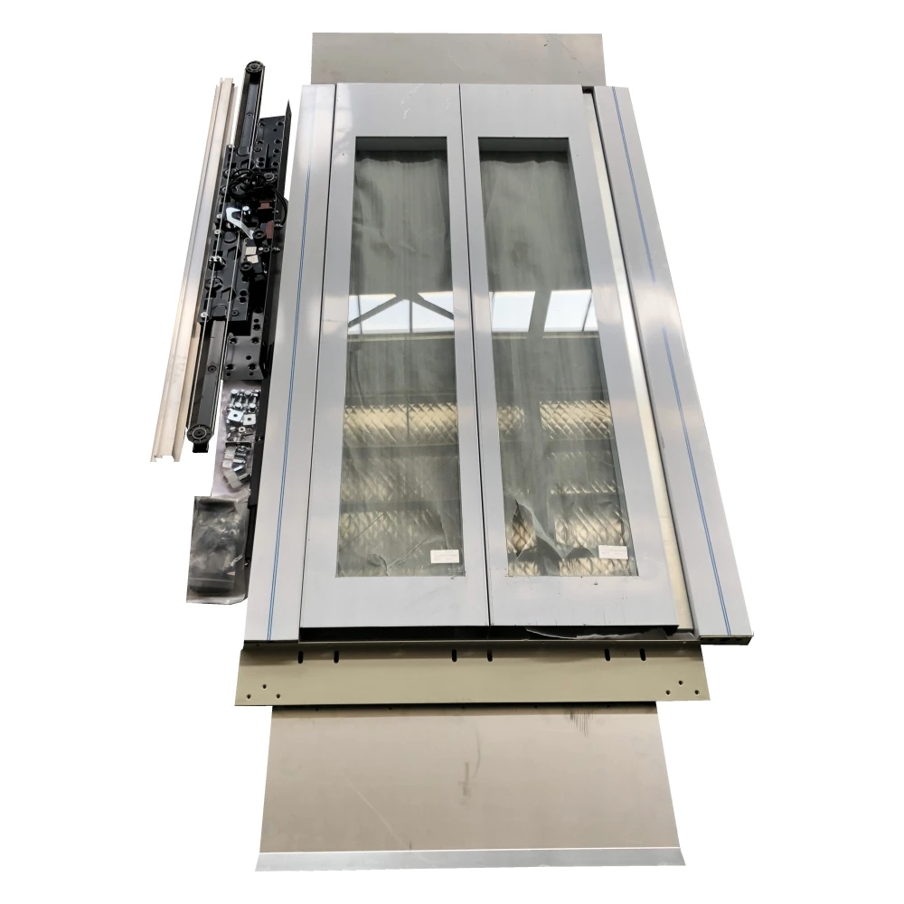 ZOWEE 700mm 800mm center opening elevator header door elevated  sets lift landing door device