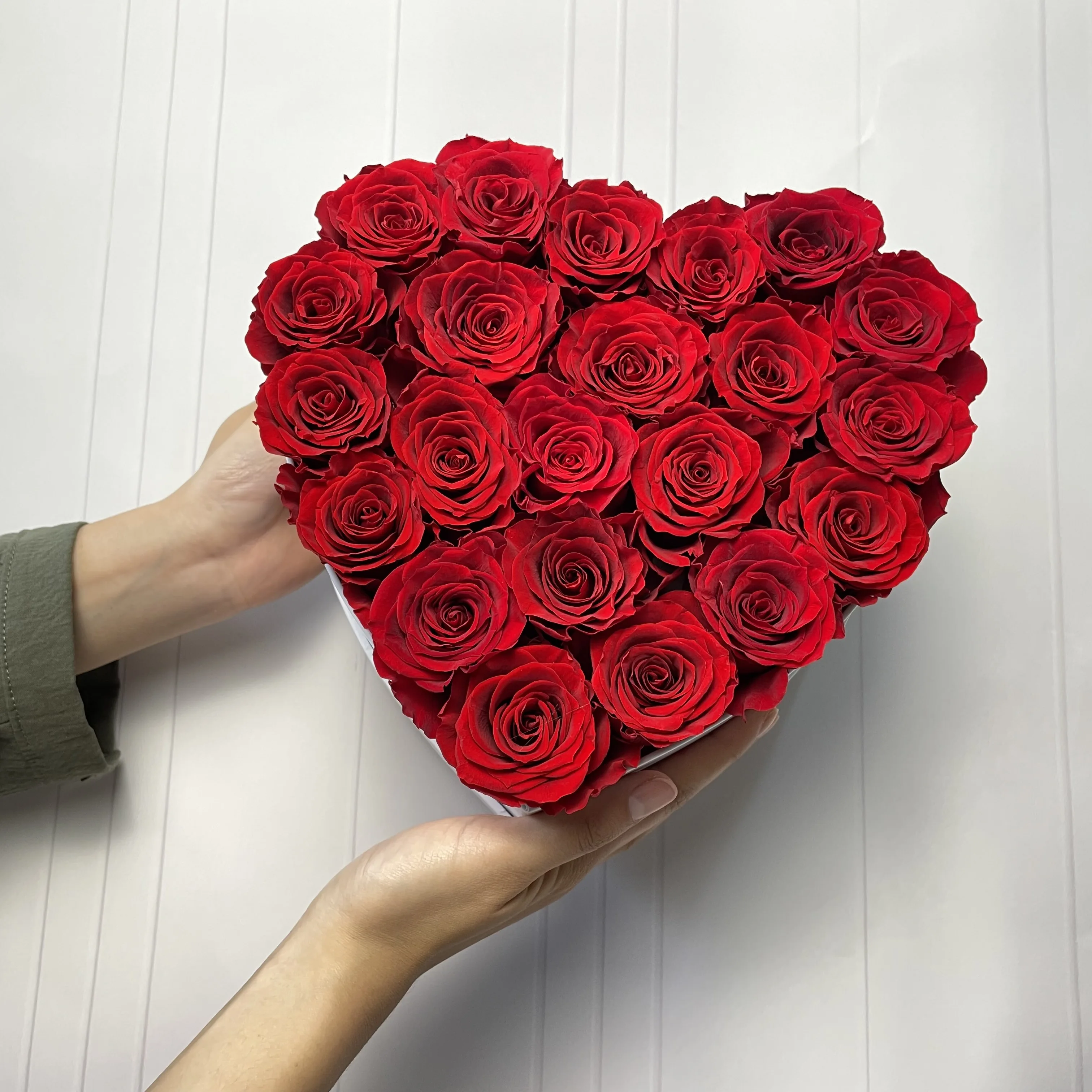 Flower Box Preserved Rose Floral Mothers Day Heart Wholesale Square Flowers Boxes For Bouquets Package