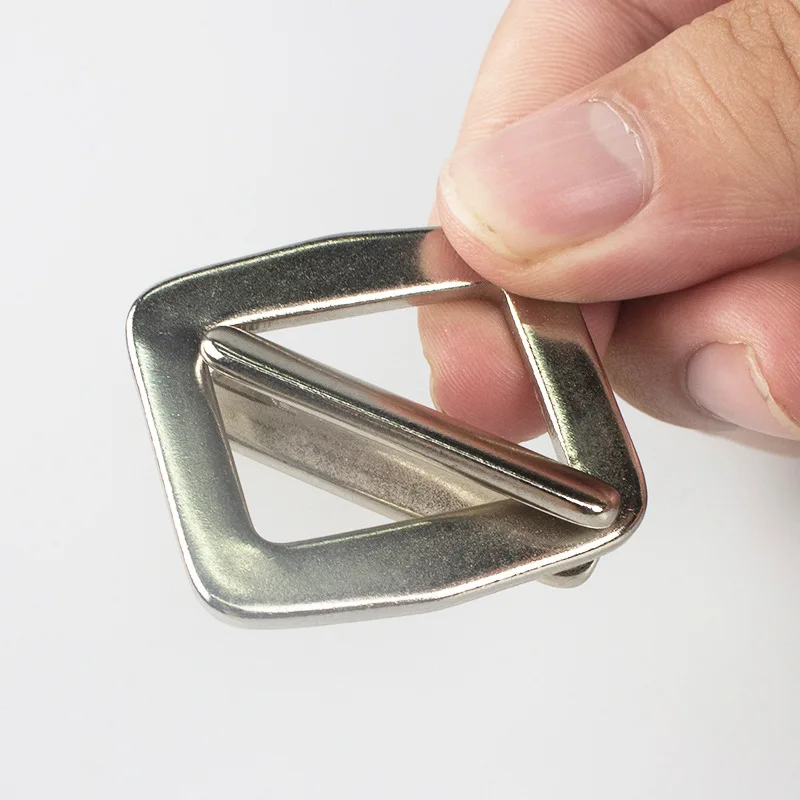 Custom 38mm Inner Width Metal Adjuster Release Tri Glide Buckle For Safety Belts