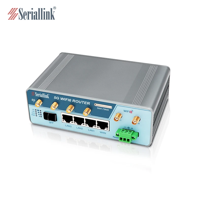 industrial 4 Lan Gigabit wi-fi 6 router ,1800Mbps industrial wi-fi 6 router with dual sim card wifi support 70+ concurrent users
