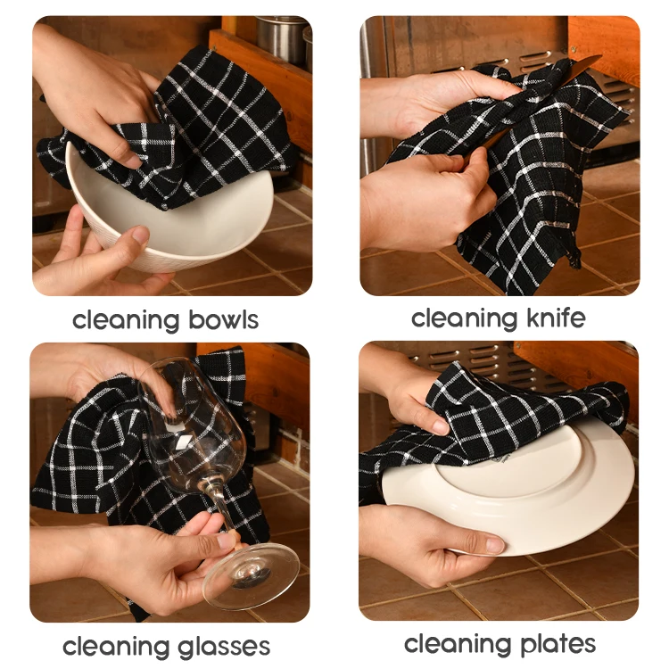 premium large decorative reusable cotton microfiber cloth magic towel kitchen towel cleaning rags