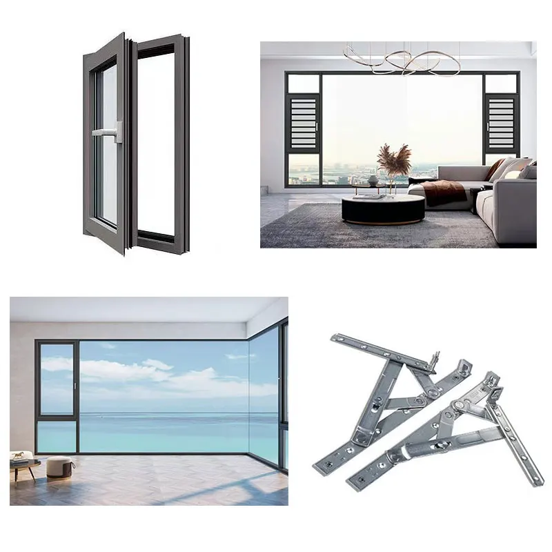 Cheapest Price Sound  High Air Tightness Aluminum Triple Glazed Tilt Turn Pvc Burglar Proof Windows Designs Casement Window