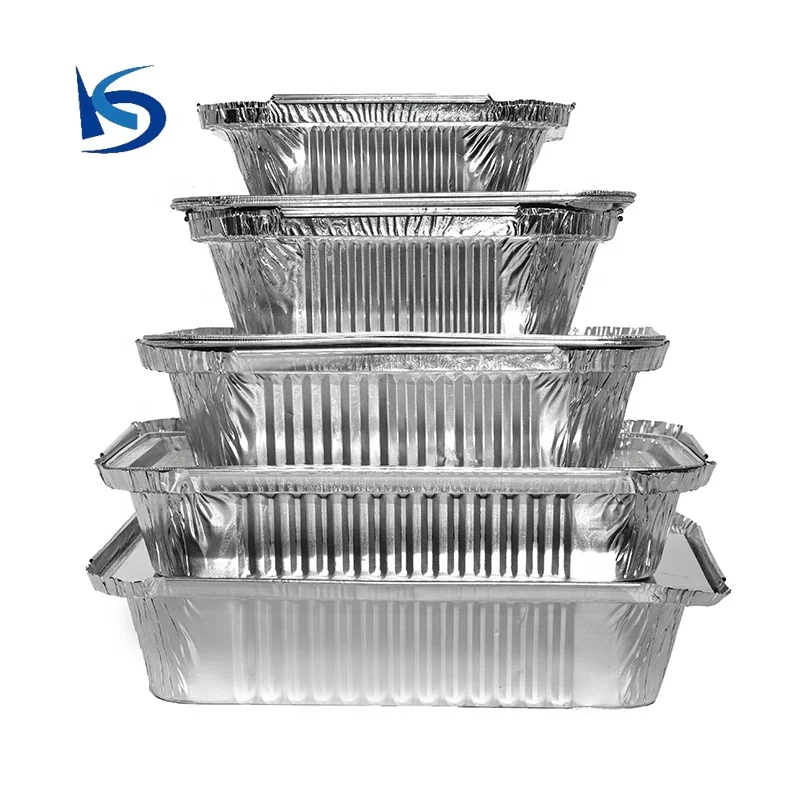 Hot sale disposable take away aluminum foil pans japanese take out container with lid